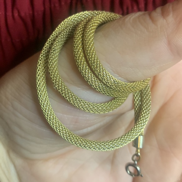 Gold Fine Braided Chain Necklace - Picture 10 of 14